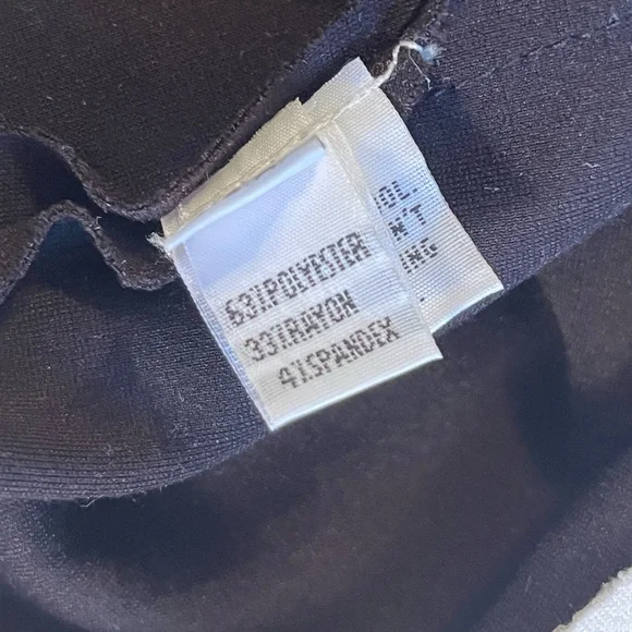 Planet By Lauren Color Block Open Front Jacket Black Cream Made in USA M/L (2) - Picture 10 of 16